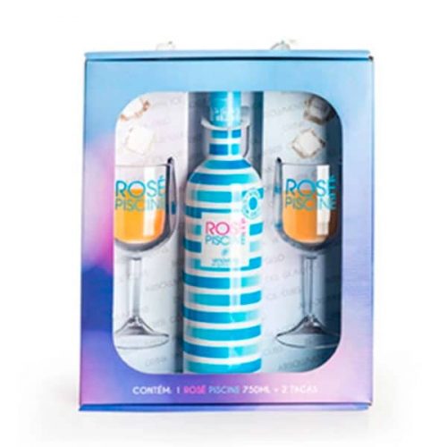 Kit Rose Piscine 750/ml + 02 Taças