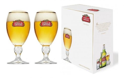 Kit de 2 Taça Stella Artois Cálice Litografada Cerveja 250ml